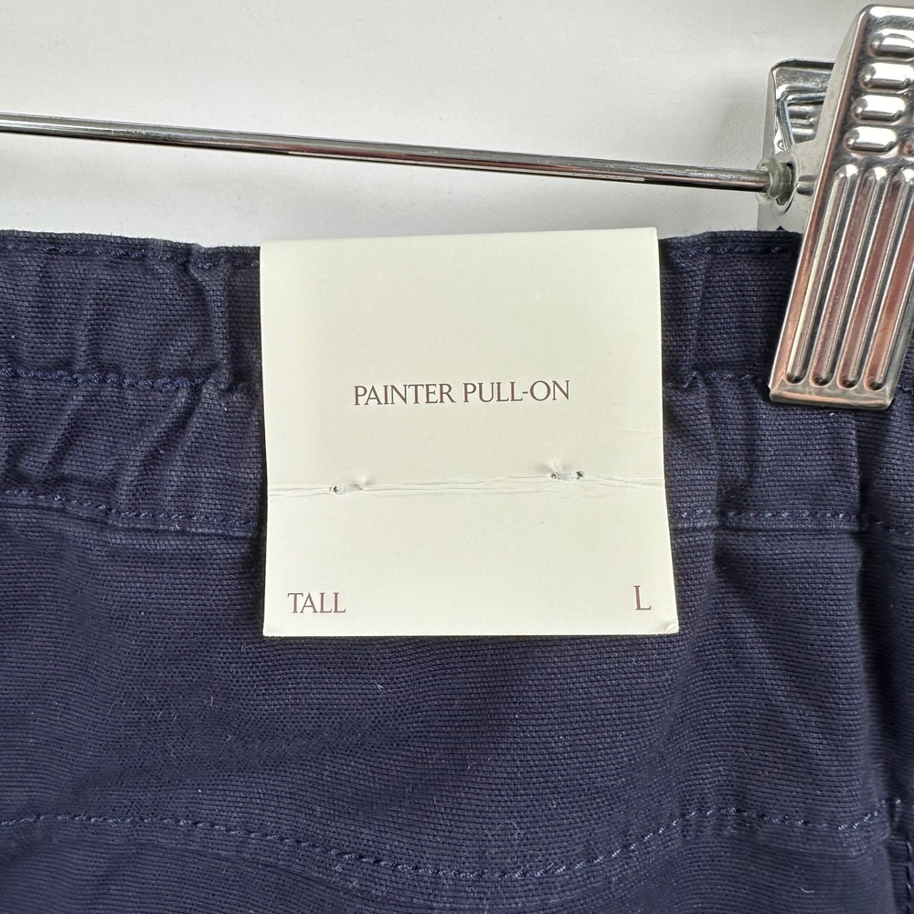 Banana Republic Mid Rise Relaxed Painter Pull On Pants LT Large Tall Navy NWT - Picture 12 of 13